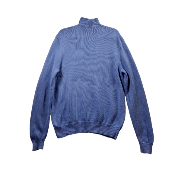 Polo Ralph Lauren Quarter Zip Pullover Sweater Men's L Blue Polo Office Career - Picture 3 of 5